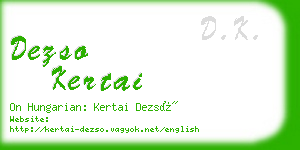 dezso kertai business card